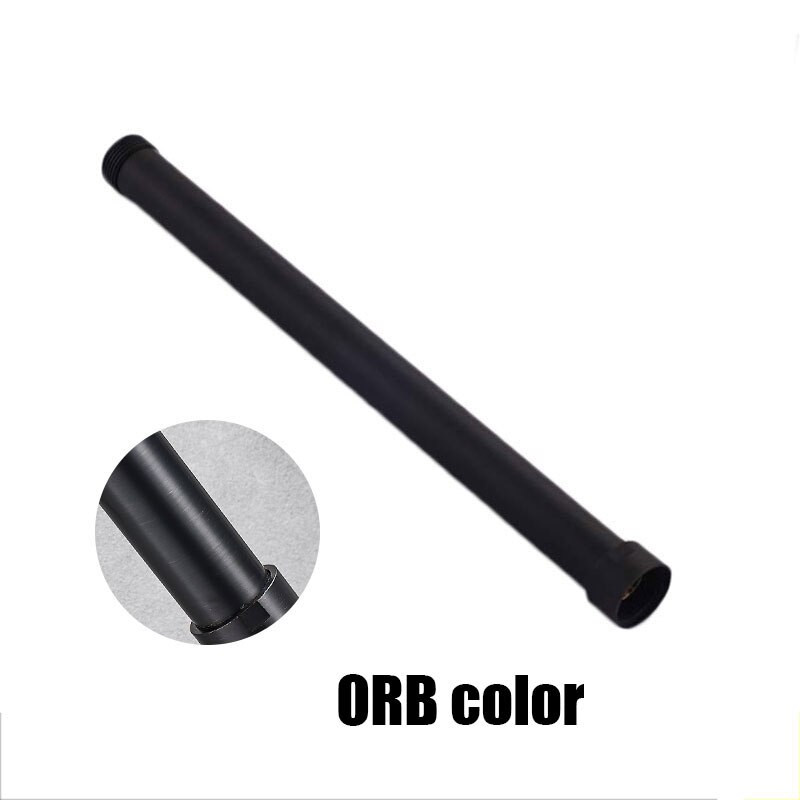 12" Solid Brass Round Bath Shower Faucet Extension Tube Bar Chrome Nickel Golden Black Faucet Extension Pipe: ORB Color