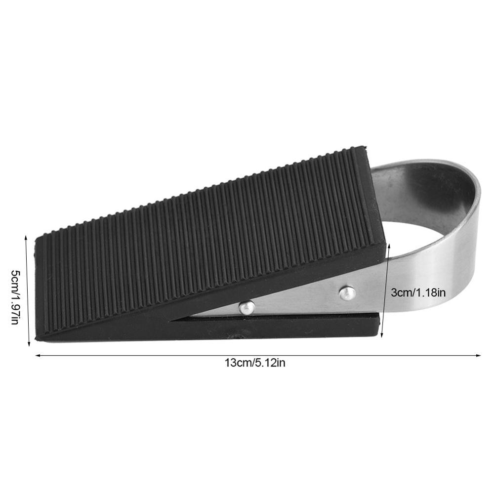 1pcs Rubber Door Stopper Block Guard Wind Dust Blocker Stopper Protector For Home Children Office With Stainless Steel Han