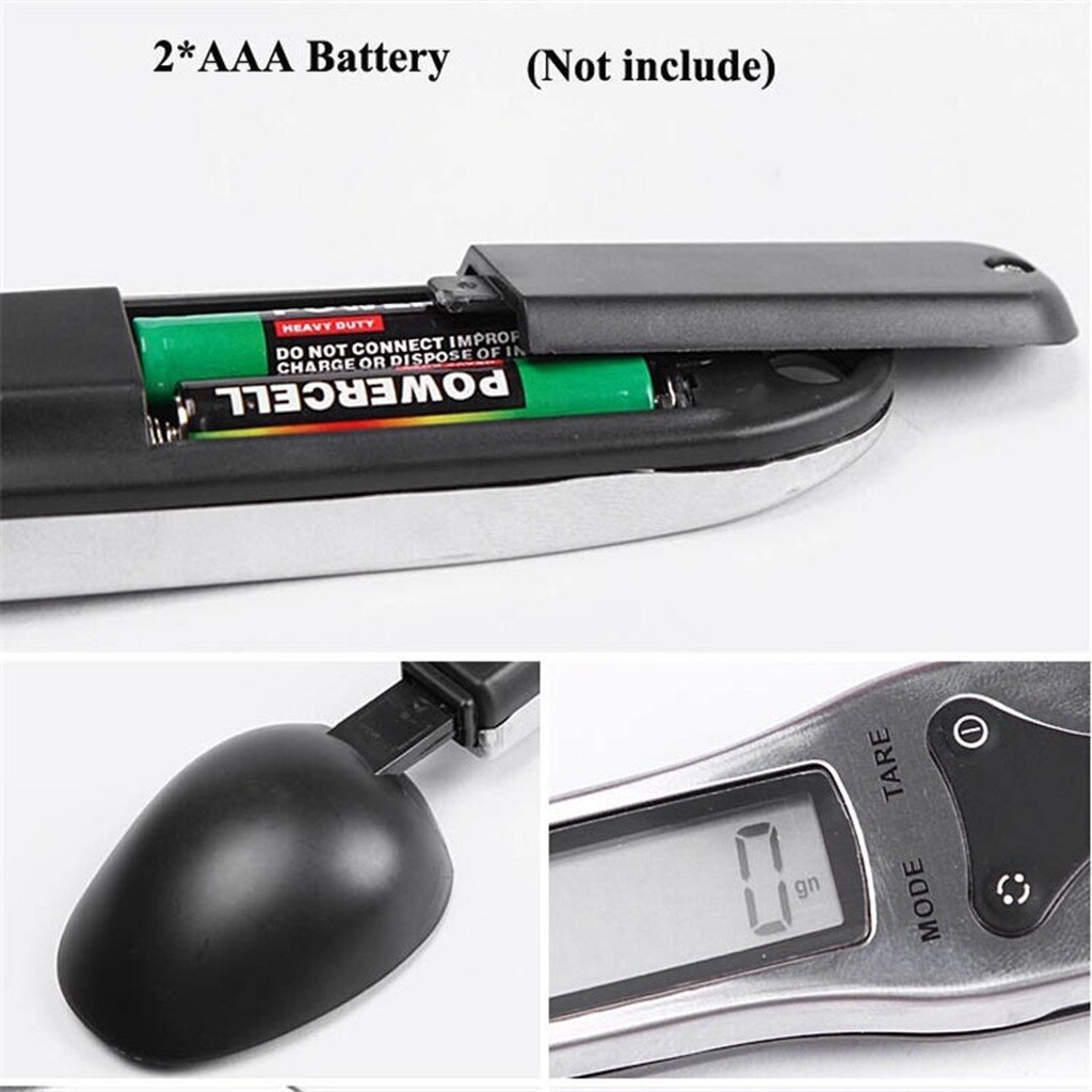 Cuchara medidora portátil, balanza de cocina Digital LCD, 500g/0,1g, cuchara electrónica, báscula de peso