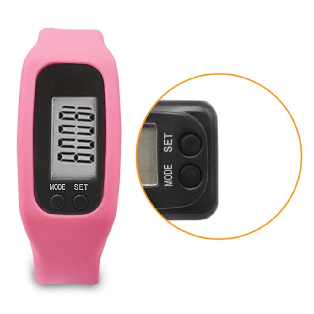 Podómetros LCD Reloj de pulsera inteligente pulsera Monitor deportivo Running ejercicio contador de pasos Fitness silicona