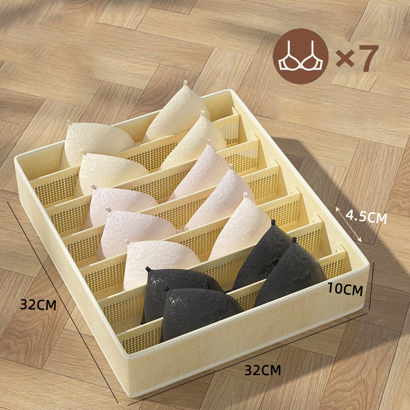 1-2Stck Unterwäsche Lagerung Boxen Socken Kleidung Lagerung Organizer Vlies Stoff Schublade Typ Höschen Drei-stück einstellen Kasten Kasten Hause: Licht Grün