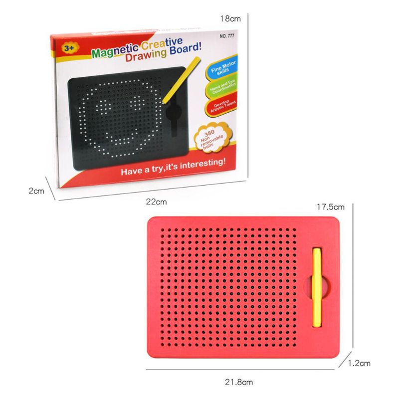 1 pz appunti magnetici disegno penna perline a sfera magnete compresso apprendimento Notebook Graffiti Pad giocattoli per bambini regalo casuale Deli