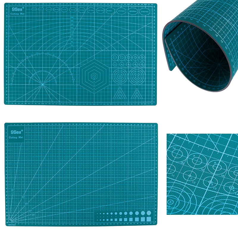 A3 PVC 45cm x 30cm Double Sided Self Healing 5 Layers Cutting Mat Quilting Ruler Suitable For Paper Card Fabric