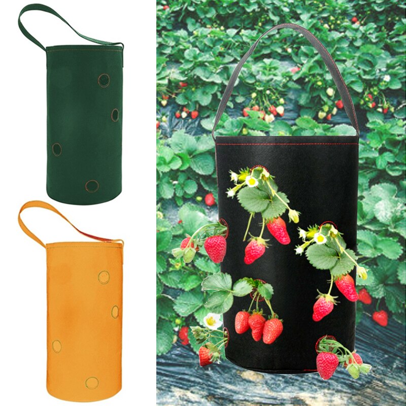 Vilt Opknoping Tuin Boerderij Thuis Planten Grow Bag Thuis Aardbei Bloem Groente Bloem Aardappel Planten Planter Bag Hand Mand