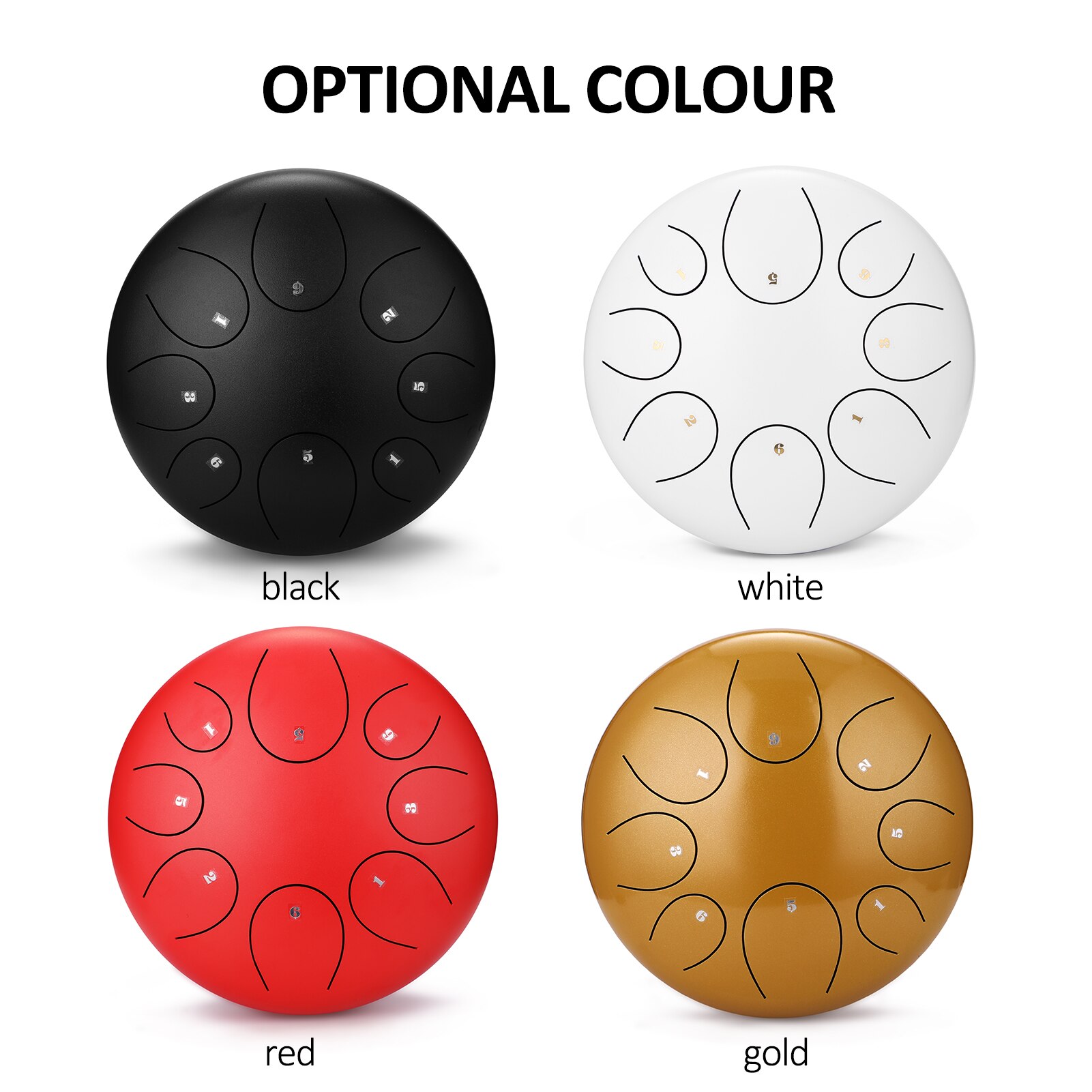Btuty Tongue Drum 5.5 Inch 8 Tone C Key Mini Handpan Drum Steel Drum