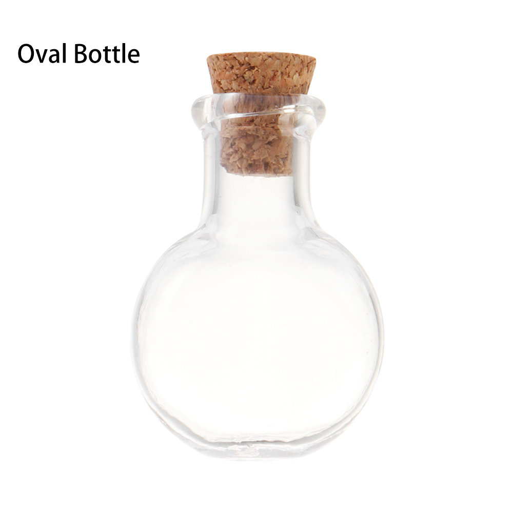 Mini bouteille de souhait en verre avec bouchon en liège, 10 pièces, petites bouteilles de souhait à dérive claires pour fête de mariage, fournitures de décoration de maison: 1HA