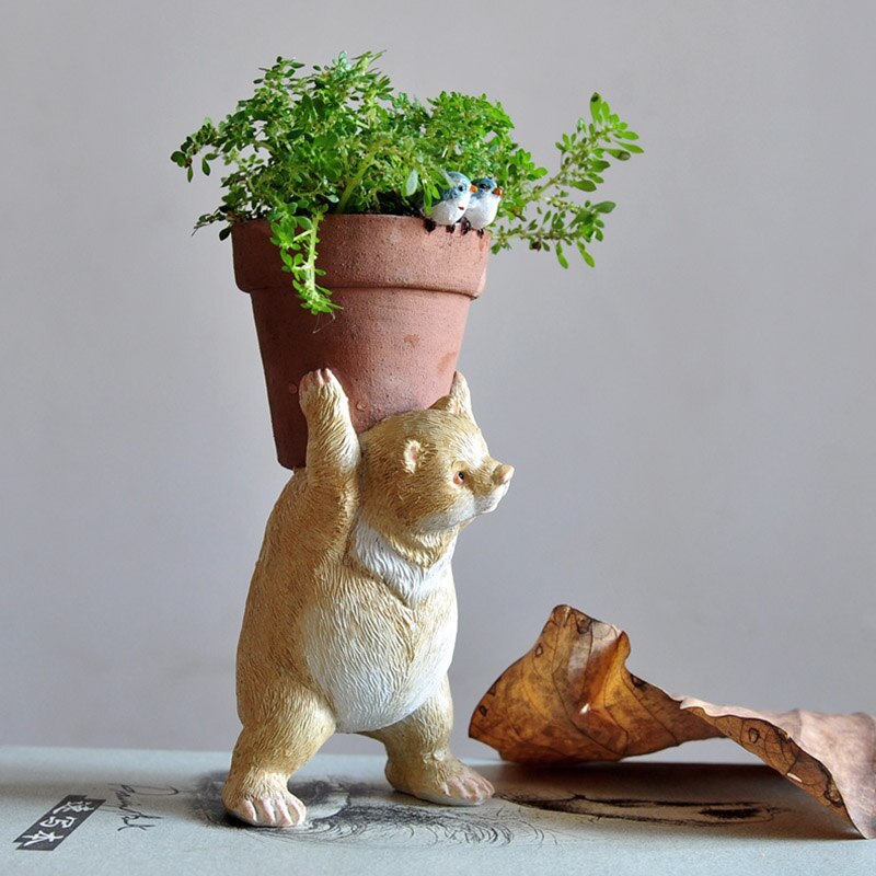Hars Ornament Bloempot Persoonlijkheid Dier Tuin Decoratie