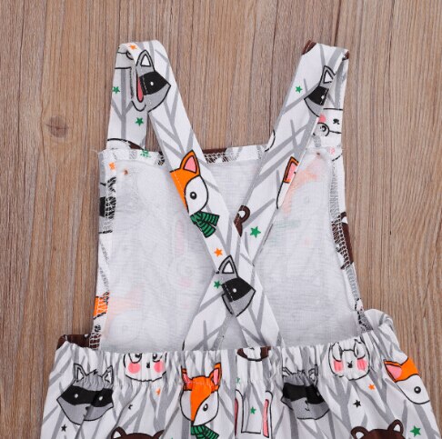 Neugeborenen Baby Jungen Mädchen Overalls Shorts Cartoon Tier Druck Ärmel Taste Overalls Outfits Größe 0-24M