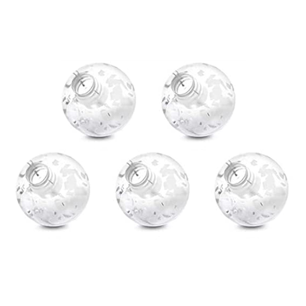 5/35 st 14g 16g ersättningskulor kroppssmycken rostfritt stål klar akrylkula för piercingstång skivstångsstift delar diameter: Vit / Imiterad rodiumpläterad