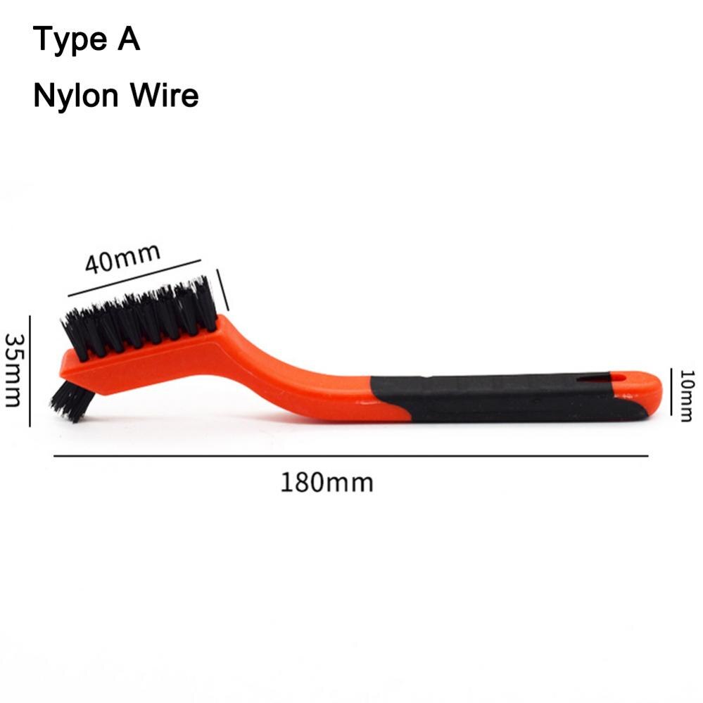 Verwijderen Roest Borstel Verf Polijsten Borstel Gereedschap Nylon Messing Draad Roestvrij Staaldraad Borstel Thuis Hand Tool: 1pcs Nylon Wire
