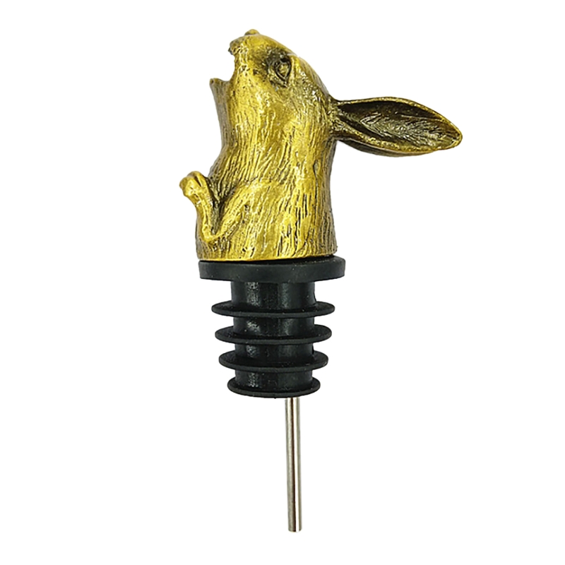 Pasen Cartoon Bunny Wijn Flessenstop Schenktuit Leuke Konijn Zinklegering Bar Tool Voor Huis Keuken Bruiloft Champagne Drank: GQT-1