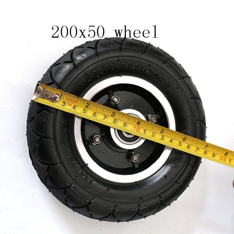 200x50 Hoto Electric Scooter Tyre With Wheel Hub 8" Scooter Tyre Inflation Electric Vehicle Aluminium Alloy Wheel Pneumatic Tire