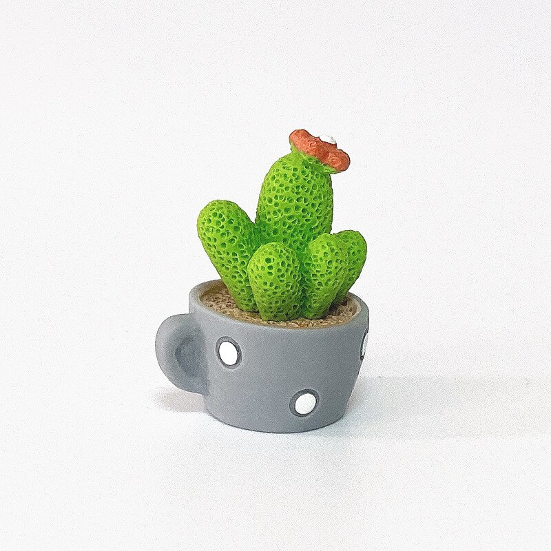 Auto accessoires schattige lente groene oog plant cactus kleine pot ornament lente cabine een kleine gadget decoratie interieur