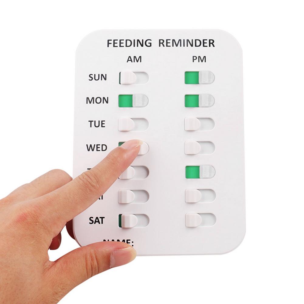 Pet Dog Cat Feeding Reminder Pet Feeding Chart Elderly Sticker Daily Indication Chart 3 Times A Day Reminder For Puppy/Kids/Old