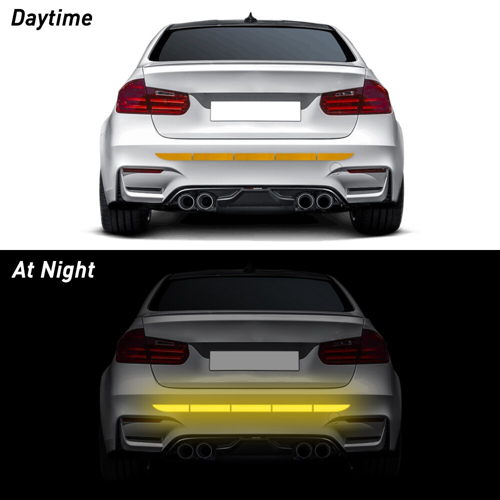 For Renault Megane 3 4 Car Bumper Reflective Tape Strip Stickers High Reflective Tape Auto Exterior Accessories for Renault Arka: Dimond yellow