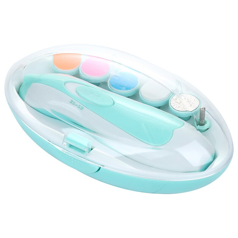 Veilige Elektrische Nagelknipper Cutter Baby Nail Trimmer Manicure Pedicure Clipper Cutter Schaar Kids Infant Nail Care: Blue