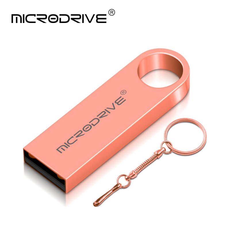 100% Unidad Flash USB de capacidad Original 128GB supervelocidad USB 3,0 memoria USB 3,0 64gb 32gb 16 pendrives metal plateado gb: 32 GB / Rosa