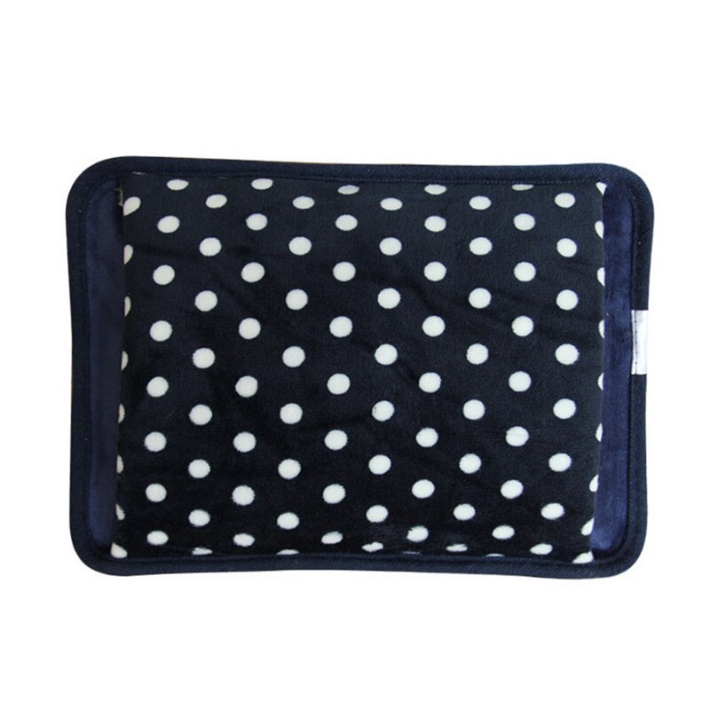 Bouillotte électrique Rechargeable sac à eau de chaleur à pois chauffe-main velours sac à eau chaude prise ue 10 couleurs: dark blue