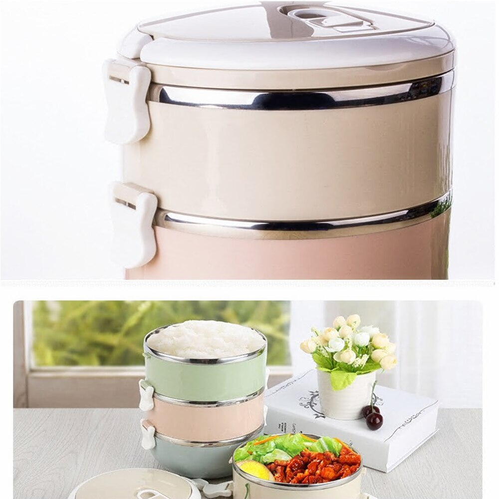 Compact Size Home Office Lunch Box Thermal Food Container Bento Box Thermos Stainless Steel Lunch Box For Kids Portable Picnic