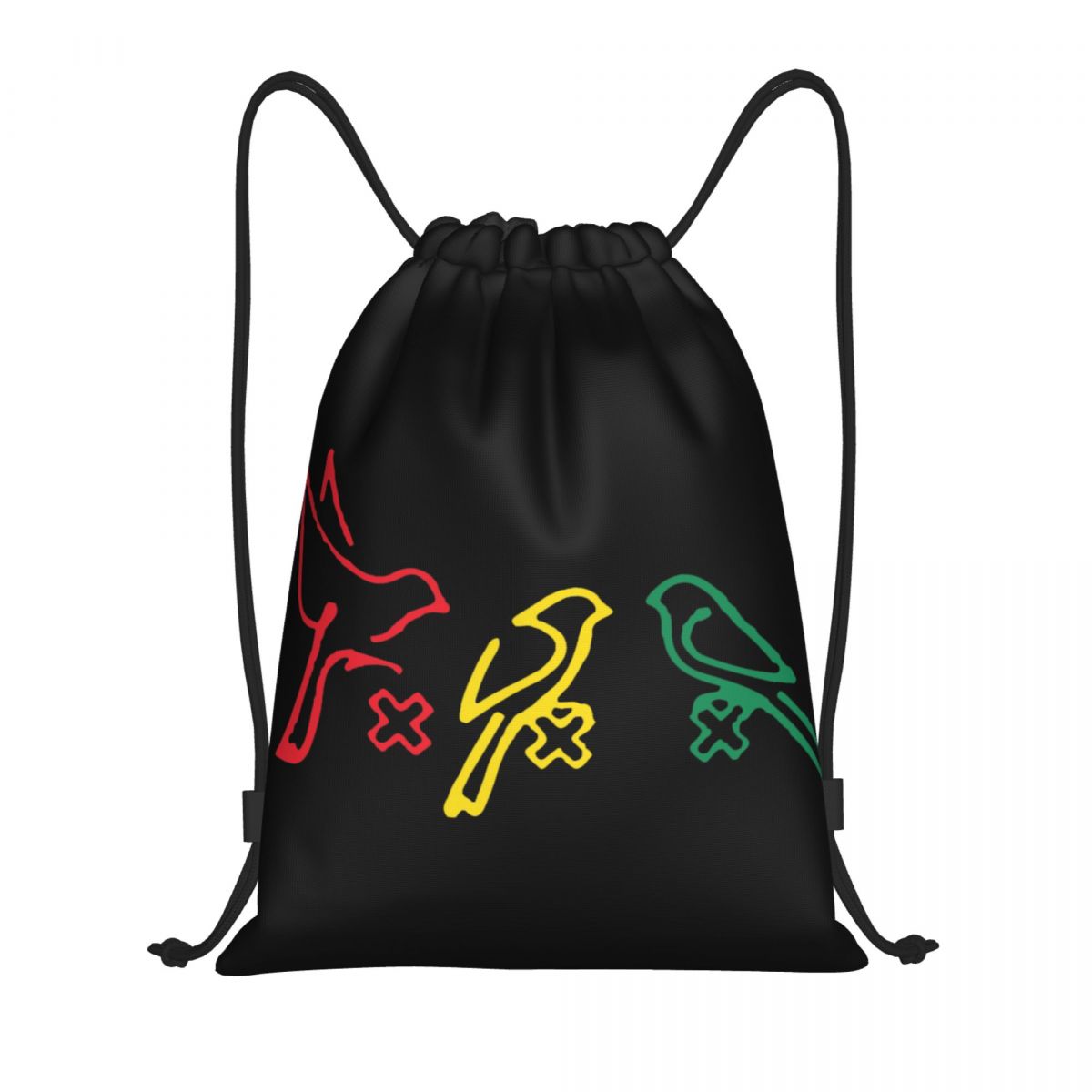 Custom Ajaxs Bobs Marleys Drawstring Bag Women Men Lightweight Amsterdam Football Sports Gym Storage Backpack: Yellow