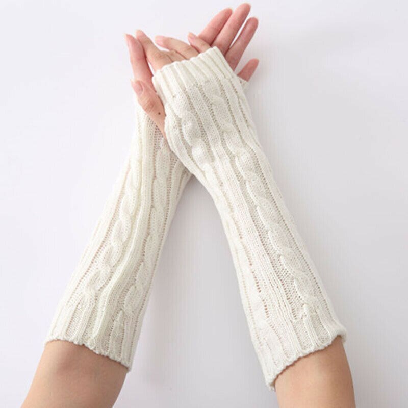 Frauen Winter warm Handgelenk Arm Hand Wärmer betroffen Lange Halbhand Ellenbogen Handschuhe Handschuh