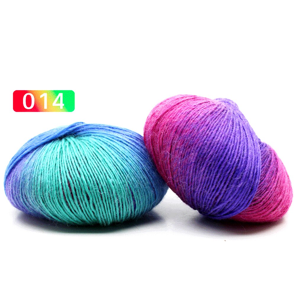 VOOYE Soft Candy Rainbow Style Sock Wool Yarn Hand Knitting Yarn Warm School Yarn For Knitting Crochet: 14
