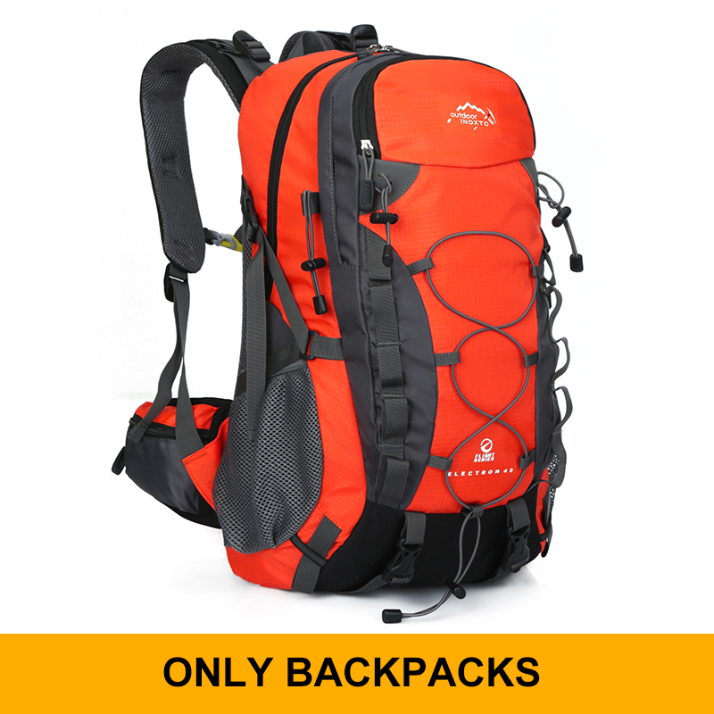 Hiking storage backpack, sturdy 40-liter bag, travel backpack, very suitable for mountaineering, hiking and camping: gold color