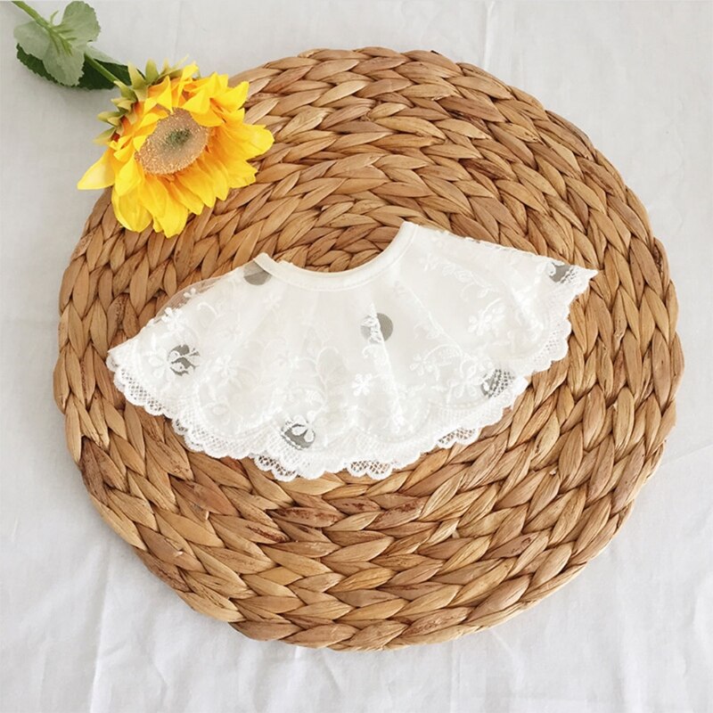 Koreaanse Baby Meisjes Jongen Bib Katoen Schattige Kant Strikje Baby Borstplaat Burp Doek G99C