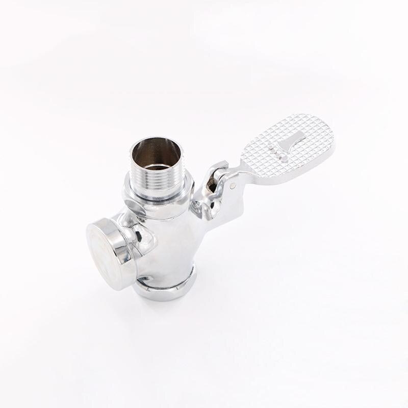 1 Pcs Outlet Interface 4CM Copper Foot Flush Valve Four way With Foot Stepping Pedal For Toilets And Urinals: Default Title
