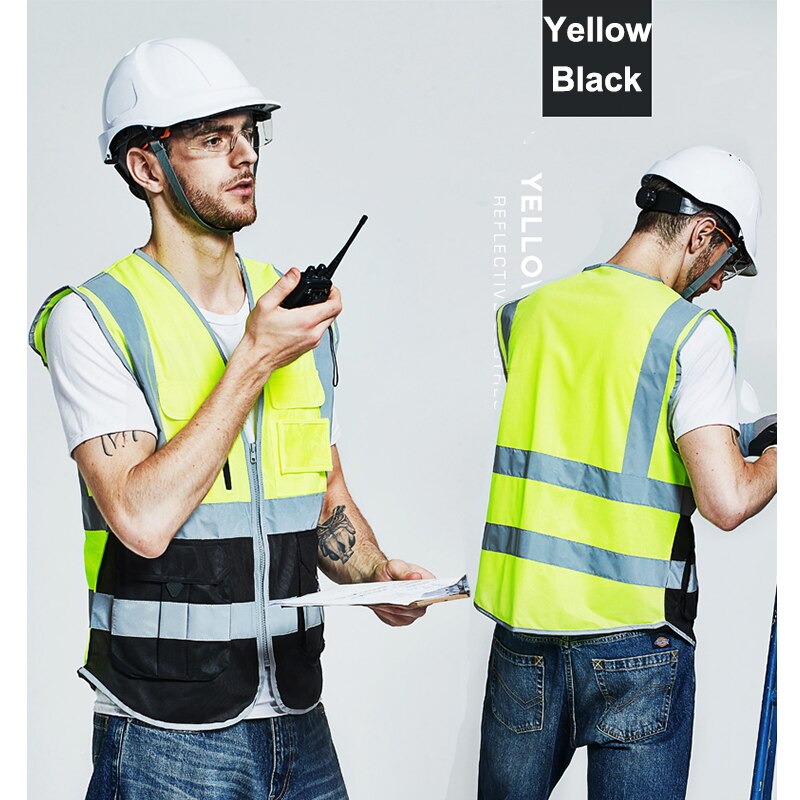 SFVest vest High visibility hi viz reflective safety workwear vest company logo printing waistcoat for fix repair