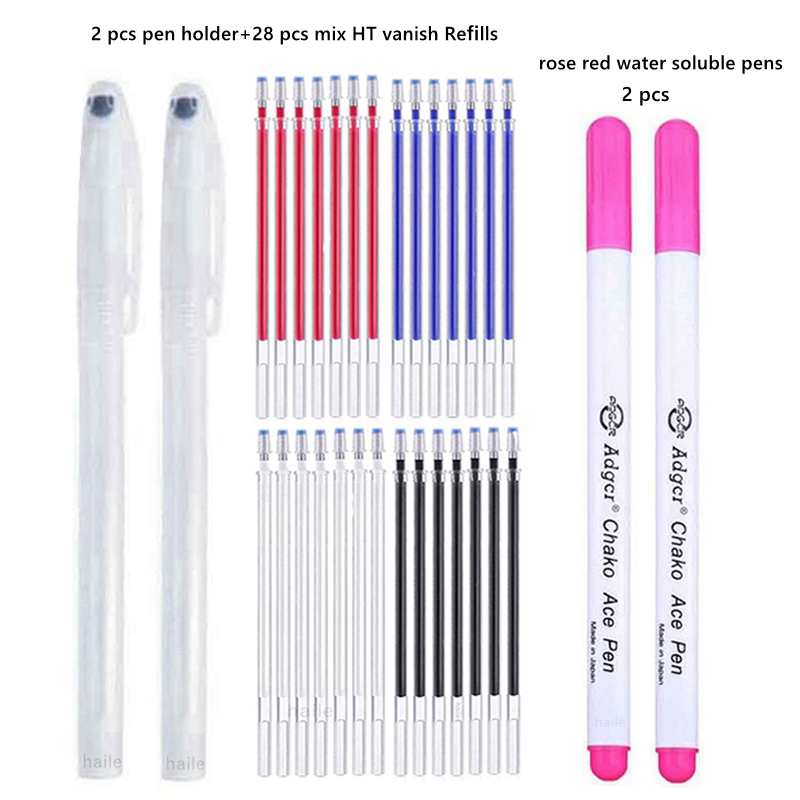Haile Fabric Markers Fade Out for Drawing Lines Disappearing Marker Pens Patchwork Fabric PP Multi Purpose DIY Craft Sewing Tool: Yellow