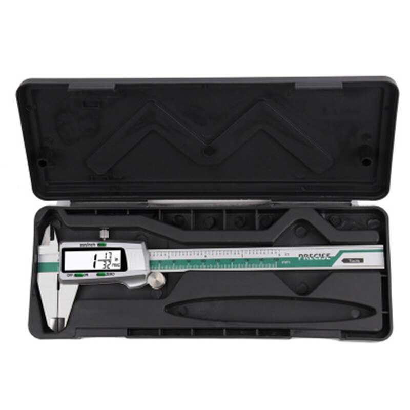 0-150mm 6inch digital caliper green spell stainless steel vernier caliper LCD digital caliper