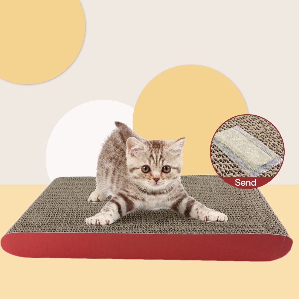 Cat Toys Cat Scratch Board Pad Scratching Posts Kitten Corrugated Paper Pad Cats Grinding Nail Scraper Mat Mattress: Green