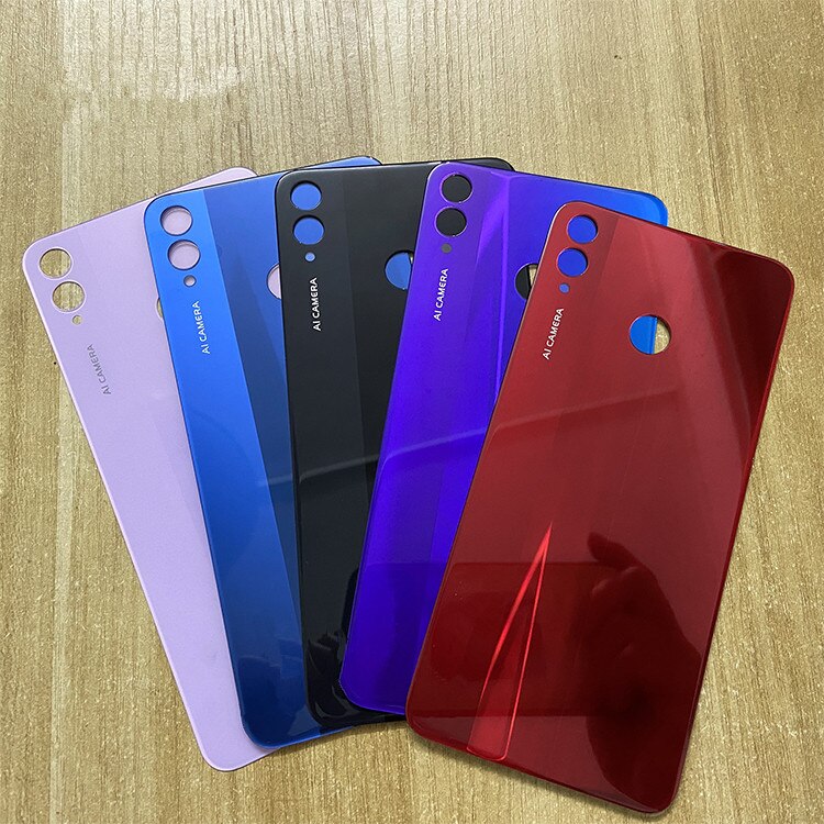 Honor8x original habitação traseira para huawei honor 8x vidro capa traseira reparação substituir telefone bateria porta caso + logotipo adesivo cola