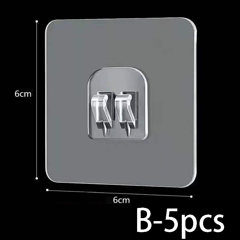 Waterproof Strong Adhesive Hook Shelf Sticker for Bathroom Kitchen Wall Shelf Rack Kitchen Sticking Wall Screw Hook Storage rack: Red