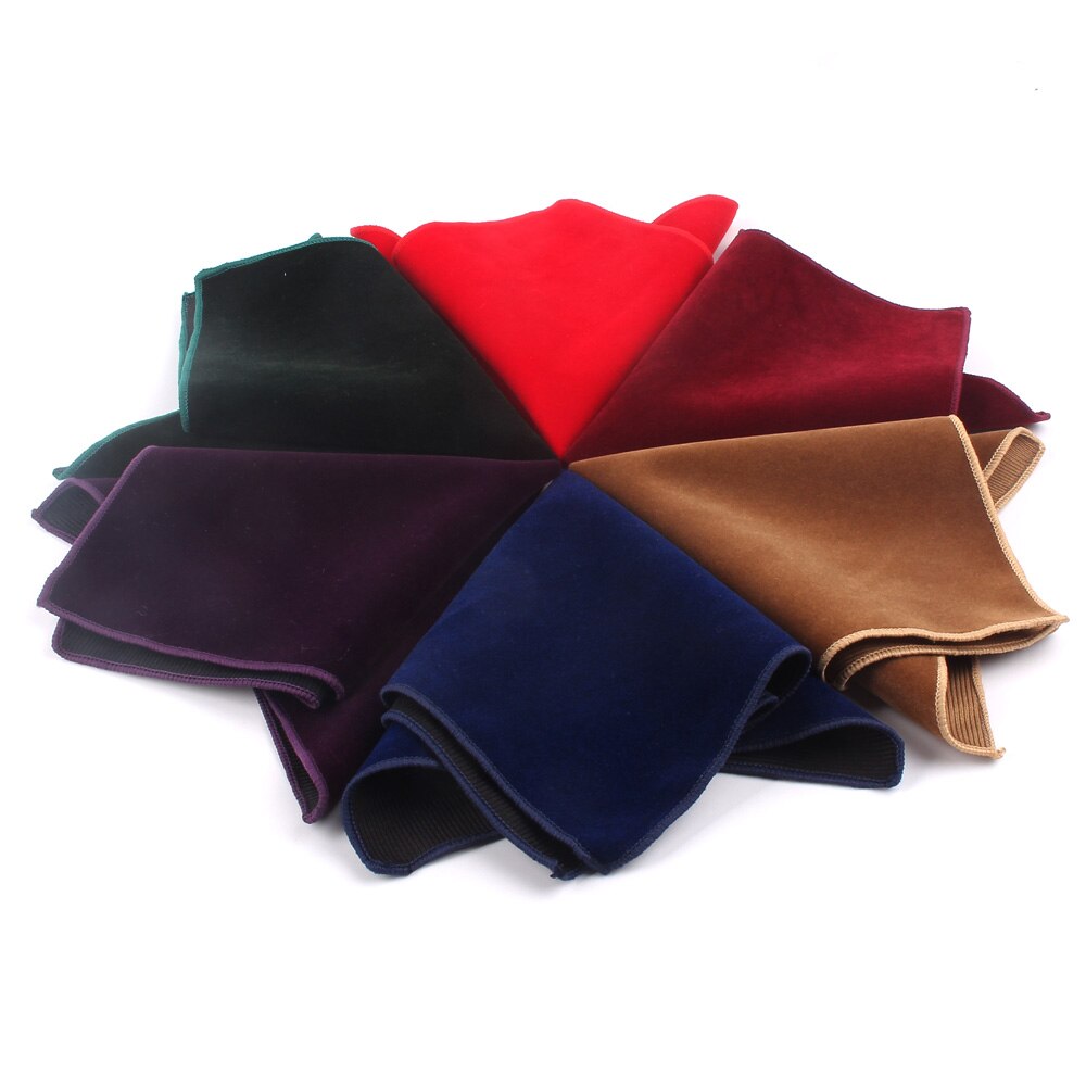 Solid Pocket Square For Men Red Black Hanky Mens Handkerchiefs Casual Suits Square Handkerchief Towels For Party Scarves