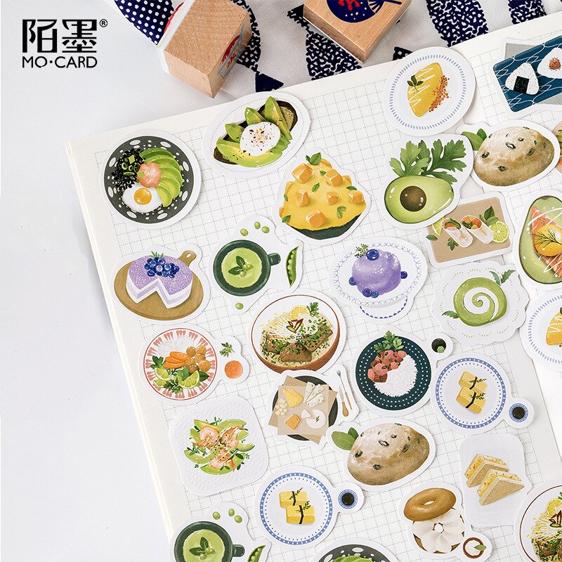 45pcs/lot Enjoy Yummy Food Cute Paper Sticker Decoration Stickers Diy Planner Diary Scrapbooking Label Sticker Kawaii Stationery