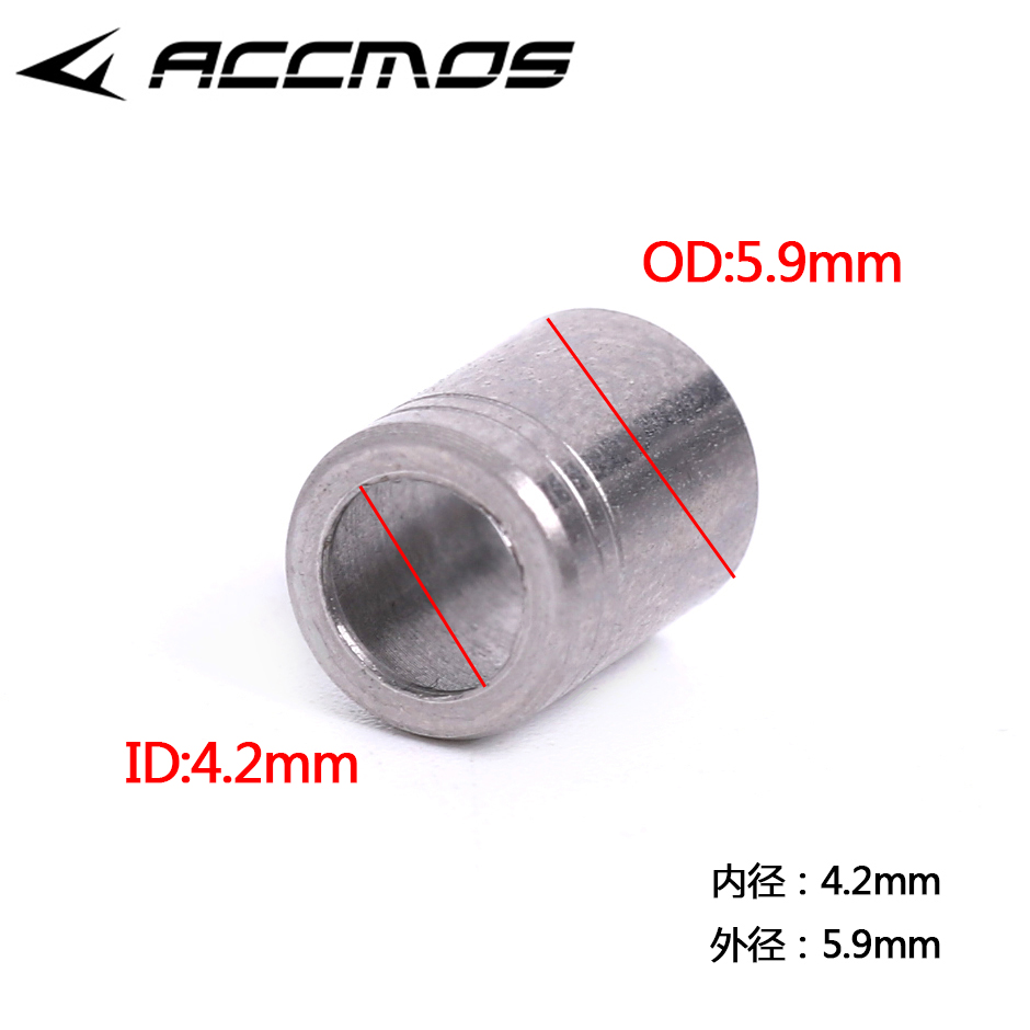 Anneau antidéflagrant en acier inoxydable, pour ID 4.2mm OD 5.25-6.1mm, protecteur d'arbre à flèche, 12/24 pièces: 12pcs OD 5.9mm