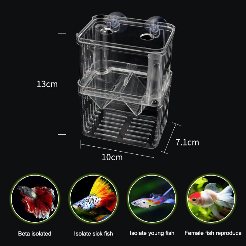 Acrylic Fish Tank Breeding Isolation Box Incubator Aquarium Breeder Box Multifunctional Spawning Hatching Room Aquarium Supplies