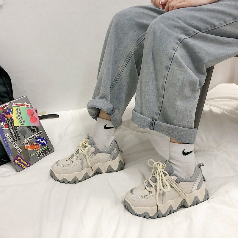 Zapatos deportivos para mujer modelos de explosión otoño nueva rebelde cómodo zapatos deportivos para estudiantes