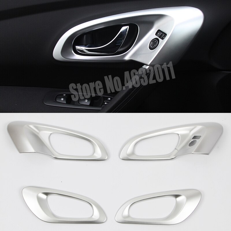 For Renault Kadjar ABS Matte Car Window Lifter Interior Decoration Cover Trim LHD styling accessories 2pcs: Inner Door Bowl