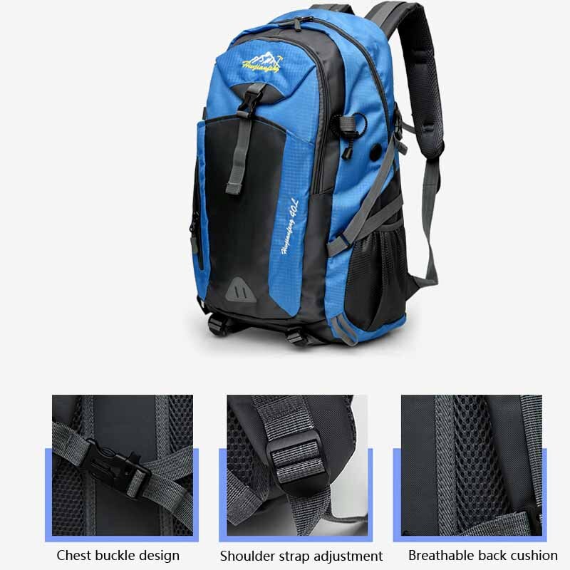 Waterproof Traveling Backpack Unisex Men's Sports Bag Pack Outdoor Mountaineering Hiking Climbing Camping Backpack For Male