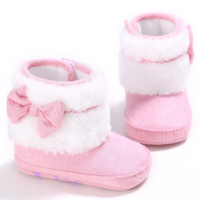 Botas cálidas para bebés y niños, zapatillas de deporte, suela suave, zapatos de bebé para niña, botas