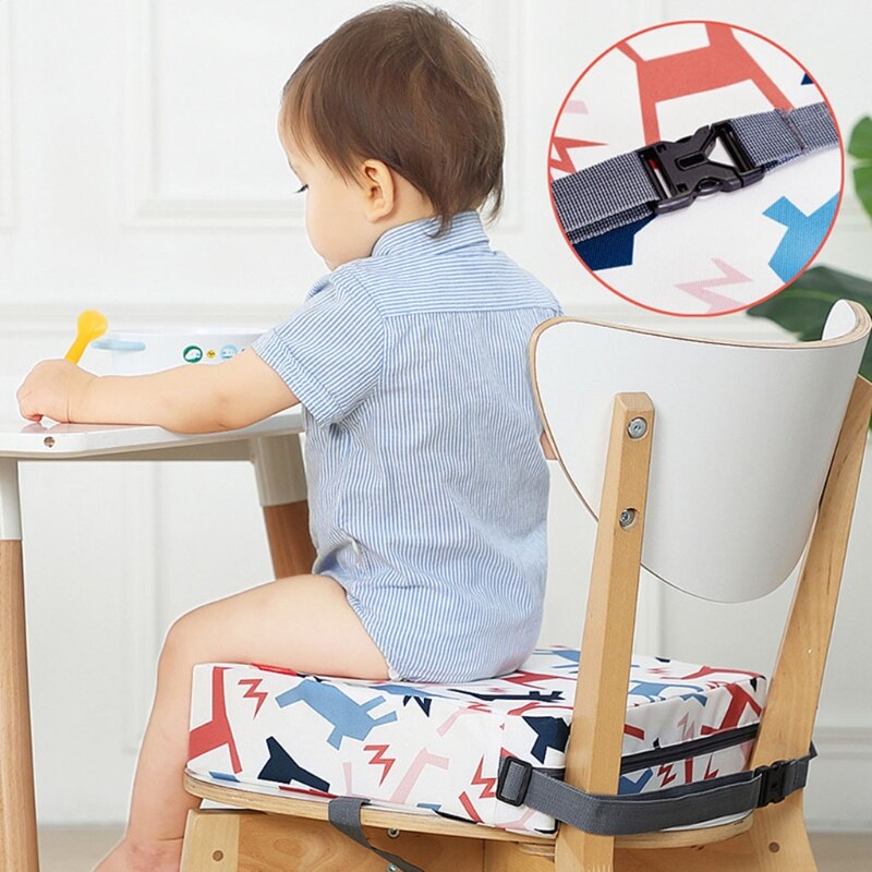 Cojín de asiento de comedor para niños, elevador de silla extraíble ajustable