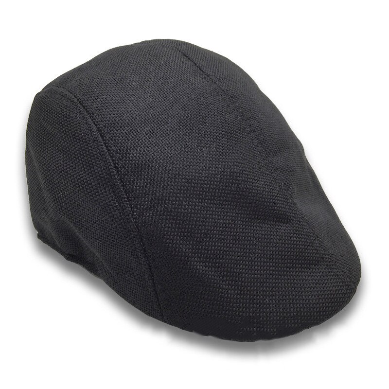 Hat Golf Newsboy Classic Wool Cap Herringbone Duckbill Ivy SAL99: black