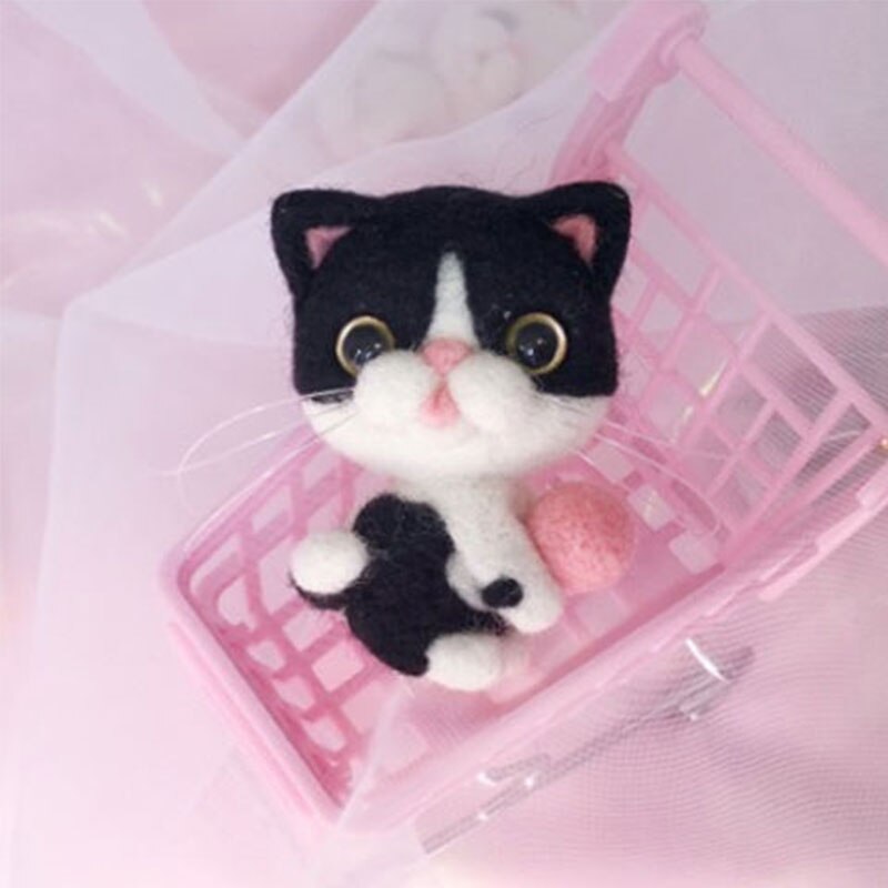 Jiwuo Wool Felt Poke Handmade Animal Pet Doll Toy Wool Needle Felting Kit Cat Shiba Inu Material Package DIY For Beginner: 5