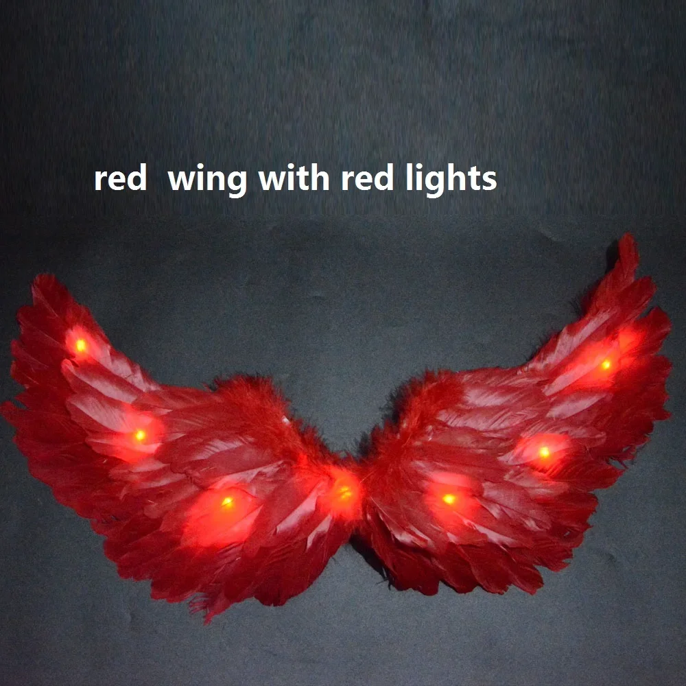 Princess Women Kids LED Glow Light Angel Feather Wing Fairy Girls Props Party Costume Wedding Decoration Christmas Halloween