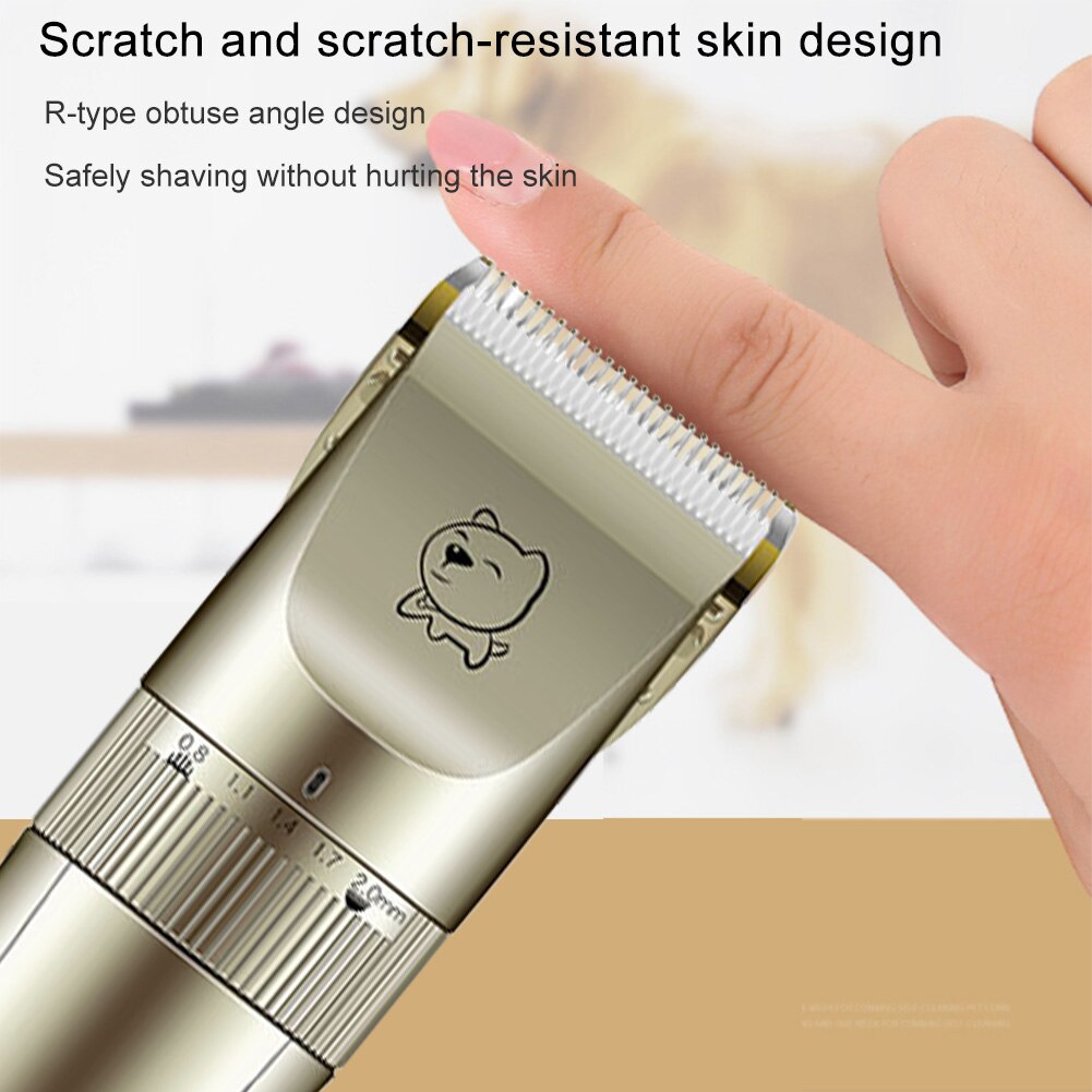 Elektrische tondeuse voor huisdieren, hondentrimmer, gereedschapsset met usb-oplaadbare, geluidsarme scheerapparaten voor huisdieren, honden en katten.