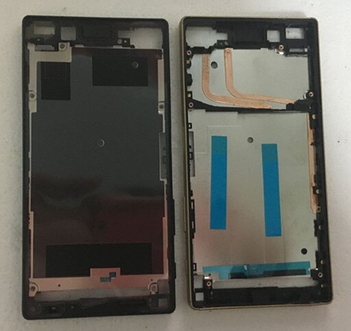 Voor Sony Xperia Z5 E6653 E6603 E6633 E6683 Behuizing Midden Bezel Plaat LCD Frame chassis met Power Knop Stof Plug cover lijm