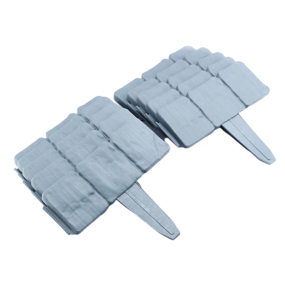 10pcs/set Flower Bed Fence Home Plant Border Outdoor Garden Cobbled Grey Stone Effect Lawn Edging